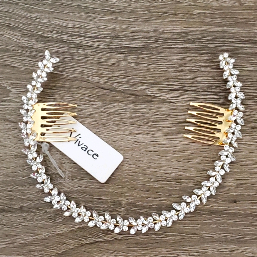 Silver butterfly hair accessory